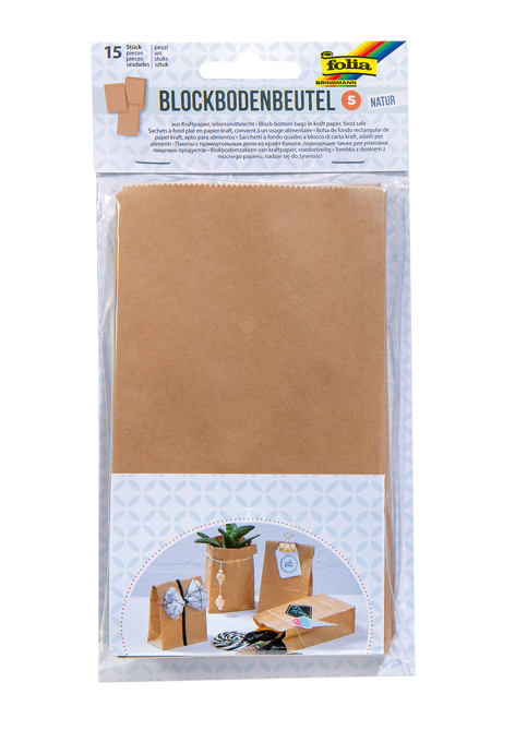 Tuotekuva: Paperipussi ruskea eko 15kpl, 10×17,5cm, S-koko. FSC-sertifioitu